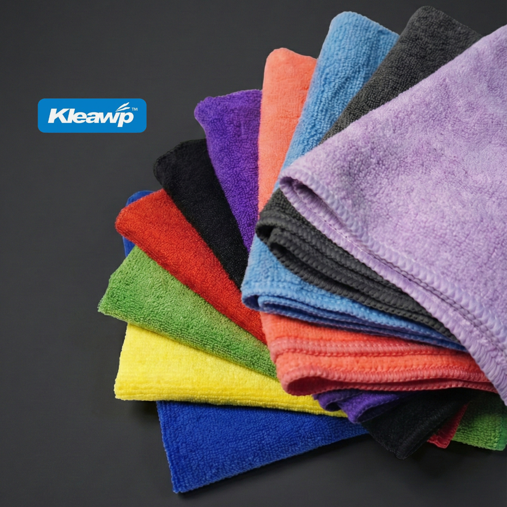 Kleawip Dark Blue Microfiber Cleaning Cloth 350 GSM